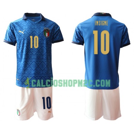Italia Lorenzo Insigne 10 Bambino Maglia Prima Euro 2020 Manica Corta (+ Pantaloncini)